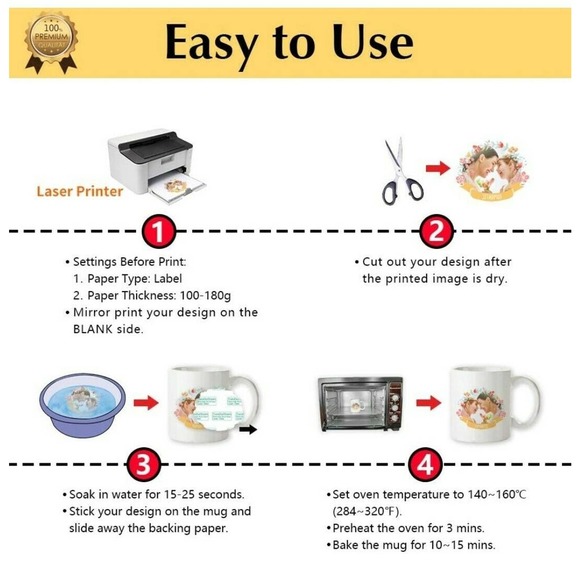 Print Waterslide Decal Paper CLEAR 22 Sheets 8.5x11 Water Slide Transfer - Picture 6 of 6